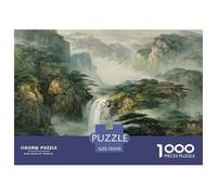 Cascade en Nuage de Xuefeng Puzzle pour Enfants DébutAnts, Natural Paysage Carton RésistAnt, Développement Cognitif, Loisir Infantile, Cadeau Simple & Beau 70x50cm/1000pcs