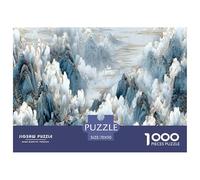 Cascade en Nuage de Xuefeng Puzzle pour Enfants DébutAnts, Natural Paysage Carton RésistAnt, Développement Cognitif, Loisir Infantile, Cadeau Simple & Beau 70x50cm/1000pcs
