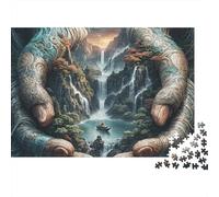Cascade Fantasy Hands 1000 Pièces Puzzle Adulte Impression HD Anti-Stress pour S'amuser pour Débutants pour Collectionner Édition Limitée 52x38cm/1000pcs