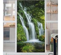 Cascade Film Fenetre Anti Regard Arbre Fenêtre Film Electrostatique Anti-UV Stickers Fenetre Film pour Decoration Portes Maison Bureau Chambre Autocollant Vitre 50x120cm