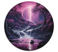 Cascade forestière1000 Pièces Puzzles pour Adultes Et Enfants Le paysagePuzzle Circulaire, Puzzle Familial, Pression Réduite, Jouets Éduchatifs, Difficile, Impossible1000pcs (67.5x67.5cm)