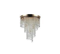 Plafonnier plafonnier lampe en cristal lampe de salon métal doré E14
