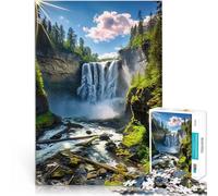 Cascade majestueuse dans la forêt Puzzles 1000 pièces pour Adultes Jeu Pratique Collection d'artistes, Beaux-Arts 38x26cm