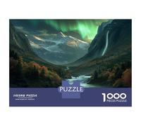 Cascade MontagnePuzzle 1000 Pièces Adulte avec Couleurs Éclatantes, Jeu De Puzzle Classique Gorges d'Auroradéfi Entre Amis pour Un Tableau À Encadrer, Superbe Idée Cadeau 38x26cm/1000pcs