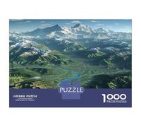 Cascade MontagnePuzzle 1000 Pièces Adulte avec Emboîtement Parfait, Jeu De Puzzle Vallée Mont Neigjeu De Famille Amusant Et Stimulant pour Se Détendre Après Le Travail, Idée Cadeau Origina
