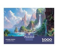 Cascade MontagnePuzzle 1000 Pièces Adulte sans Poussière, Puzzle Difficile Vallée Rocheuse Colénigme De Compétence Logique pour Une Activité Zen, Puzzle Cadeau d'anniversaire 52x38cm/1000pcs