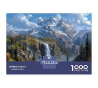 Cascade MontagnePuzzle 1000 Pièces avec Emboîtement Parfait, Puzzle d'art Cascade Mont Forêtdéfi Entre Amis pour Un Tableau À Encadrer, Superbe Idée Cadeau 70x50cm/1000pcs