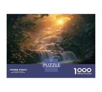 Cascade MontagnePuzzle 1000 Pièces en Carton Épais Et Robuste, Jeu De Puzzle Cascade Forêt Matinbrain Training Puzzle pour Une Alternative Aux Jeux De Société, Souvenir De Vacances 52x38cm