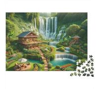 Cascade Paradis 1000 Pièces Puzzle Adulte Papier Recy nti-Stress Détente pour Couples pour Cadeaux De Remerciement Édition Limitée 38x26cm/1000pcs