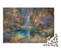Cascade Paysage Puzzle 1000 Pièces Papier pour Adultes Vue Nature Jeu de Puzzle 1000 Pièces Décoration Maison Relaxation 52x38cm/1000pcs