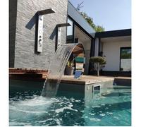 Cascade Piscine Bassin Modèle Cobra Hauteur 65cm Design Moderne Inox 316 Fontaine