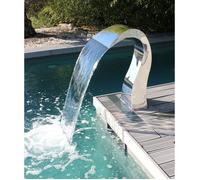 Cascade Piscine INOX 316 Fontaine Bassin Modèle Mini Demi coeur Hauteur 80,5cm