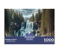 Cascade pittoresque 1000 Pièces Thème Paysage Puzzle Adulte Un Puzzle Difficile Jeu De Puzzle pour Toute La Famille Enfants Décoration De La Maison 38x26cm/1000pcs