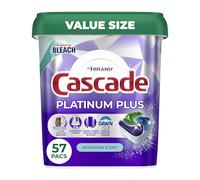 Cascade Platinum Plus Lot de 57 capsules pour lave-vaisselle, savon à vaisselle, montagne