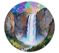 Cascade, Puzzle Circulaire De 1000 Pièces, Jeu Interactif pour Toute La Famille, Parfait pour Décoration Intérieure, Adapté Dès 14 Ans,Nature humaniste, 1000pcs (67.5x67.5cm)