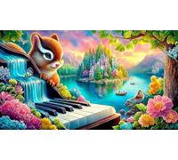 Cascade Puzzle de 1000 pièces pour Adultes Jeux éducatifs Classiques Décoration 75x50cm/1000pcs