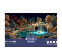 Cascade Puzzles 1000 Pièces Jeu De Défi Jouet Adultes Et Plus De 12 Ans Fantaisie Forest Puzzles Créatifs Plaisir De Famille Activité De Loisir Cadeau Décoration Maison 38x26cm/1000pcs