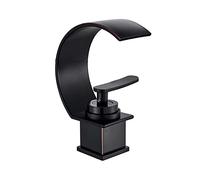 Cascade Robinet Salle De Bains Robinet de lavabo Rétro Style Antique En Laiton Mitigeur Mitigeur Avec Eau Froide Et Chaude Disponible, Robinet de Lavabo Noir