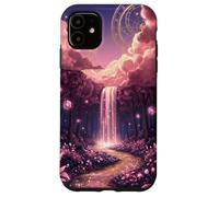 Cascade Rose Pastel de la forêt enchantée céleste Coque pour iPhone 11