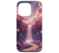 Cascade Rose Pastel de la forêt enchantée céleste Coque pour iPhone 13 Pro