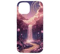 Cascade Rose Pastel de la forêt enchantée céleste Coque pour iPhone 14