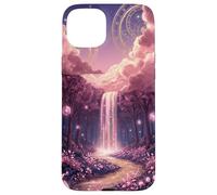 Cascade Rose Pastel de la forêt enchantée céleste Coque pour iPhone 15 Plus