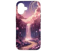 Cascade Rose Pastel de la forêt enchantée céleste Coque pour iPhone 16