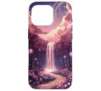 Cascade Rose Pastel de la forêt enchantée céleste Coque pour iPhone 16 Pro