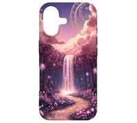 Cascade Rose Pastel de la forêt enchantée céleste Coque pour iPhone 17