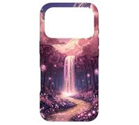 Cascade Rose Pastel de la forêt enchantée céleste Coque pour iPhone 17 Pro