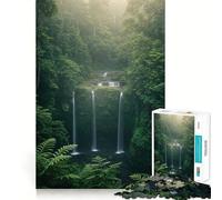 Cascade sereine dans Une forêt luxuriante Puzzle de 1000 pièces pour Adultes Renforce la mémoire Moments de détente Bords Nets Cadeau raffiné (38x26cm)
