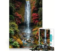Cascade sereine dans Une Jungle luxuriante Puzzle de 1000 pièces pour Adolescents Améliore la mémoire Loisirs faciles Découpe Ferme Décoration Murale (38x26cm)