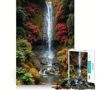Cascade sereine dans Une Jungle luxuriante Puzzle de 1000 pièces pour Adolescents Jeu de logique et d'adresse Détente mentale Cadeau de Noël précis (50x75cm)