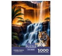 Cascades et Tigres Puzzle 1000 Pièces Educa Jouet Divertissement Créatif De l'art De La Décoration Intéressant Jeu Éduchatif Challenge Toy Adultes & Enfants des 14 Ans 38x26cm/1000pcs