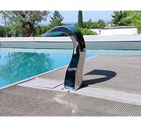 CASCADES-INOX 316 Fontaine Piscine Bassin Modèle Mini Demi Coeur Hauteur 30cm / Largeur 16cm / Profondeur 19cm