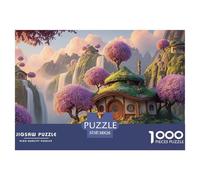 Cascading_Waterfalls 1000 Pcs Carton Extra-épais Coffret De Puzzles Fantasy Waterfall Cottage Stimulant Et Éducatif Jeu Familial Puzzles As Birthday Gifts 38x26cm/1000pcs