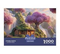 Cascading_Waterfalls 1000 Pièces Carton Premium Coffret De Puzzles Fantasy Waterfall Cottage Anti-Stress Défi Unique Puzzles pour Adultes Et Enfants 70x50cm/1000pcs