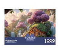Cascading_Waterfalls 1000 Pièces Carton Premium Coffret De Puzzles Fantasy Waterfall Cottage Stimulant Et Éducatif Défi Unique Puzzles As Birthday Gifts 38x26cm/1000pcs