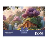 Cascading_Waterfalls 1000 Pièces Carton Premium Coffret De Puzzles Fantasy Waterfall Cottage Stimulant Et Éducatif Jeu Familial Puzzles As Birthday Gifts 70x50cm/1000pcs