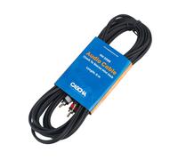 CASCHA - Câble audio RCA vers Jack 6m, 2 x RCA vers 1 x 3,5 mm Jack, câble stéréo séparateur Y, noir