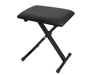 CASCHA Banc de Clavier réglable en Hauteur I Tabouret de Piano Pliable I Banc de Piano rembourré & Facile à Nettoyer I recouvert de Simili Cuir Noir Mat