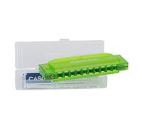 CASCHA Fun Blues Harmonica en do majeur - Harmonica diatonique 10 trous pour enfants et adultes - Design moderne semi-transparent - Haute qualité et longue durée de vie - Vert