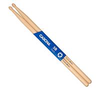 CASCHA Maple 5B HH 2360 Baguettes de batterie polyvalentes pour avancés en bois d'érable Accessoires de batterie en bois d'érable Forme de tête ovale Naturel