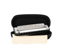 Cascha Ocean Rock Harmonica diatonique professionnel 10 trous en bronze phosphoreux avec étui souple et chiffon de nettoyage