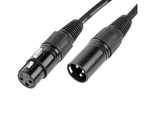 CASCHA Premium Microphone Cble XLR Jack to XLR Plug (1m, Noir) - Cble Microphone de haute qualité