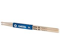 CASCHA Professional Drumsticks de batterie 5A robustes en érable I baguettes en bois d'érable I accessoires de batterie professionnels I modèle tête en bois 1 paire (2 pcs.)