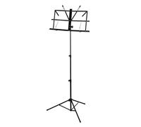 CASCHA Pupitre avec sac pour enfants et adultes I pupitre métal noir I pupitre pliable stable avec pinces pour partitions stand réglable en hauteur HH 2067