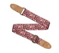 CASCHA Sangle de guitare végétalienne - Mauve Birds - Colorée et respectueuse des animaux - Pour guitares et ukulélés