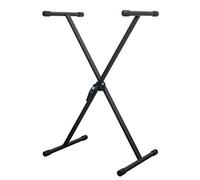 CASCHA Support de clavier en métal hauteur réglable antidérapant, Chevalet de clavier pliable & de piano électrique noir pour enfants & adultes, Accessoires pour clavier de synthétiseur HH 2180