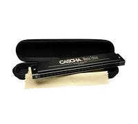 CASCHA Trémolo Harmonica Master Edition, 24 trous, do majeur, étui souple et chiffon de nettoyage inclus, Harmonica trémolo professionnel diatonique, Noir